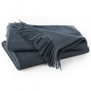 Plaid alpaga bleu nuit